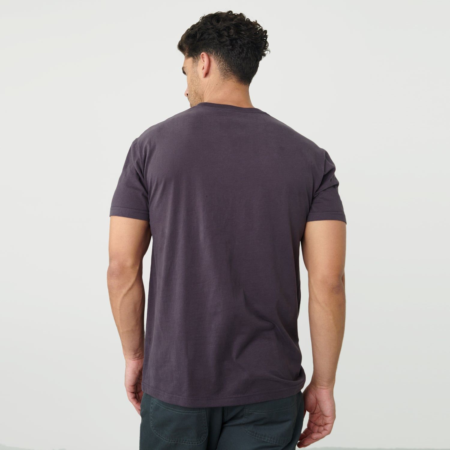Dark Purple Crew Neck T-Shirt sold by True Classic product image thumbnail 3