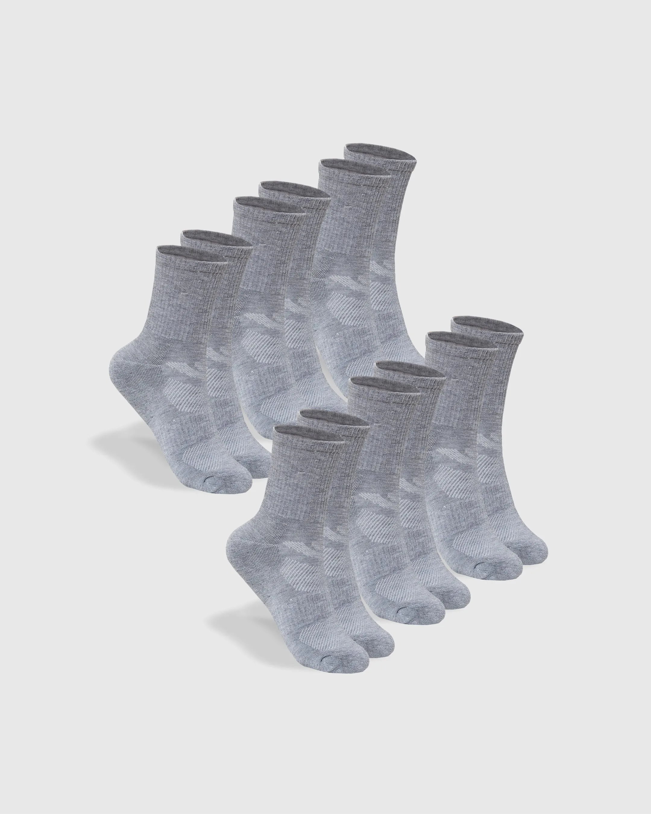 Heather Gray Half Crew Socks 6-Pack sold by True Classic