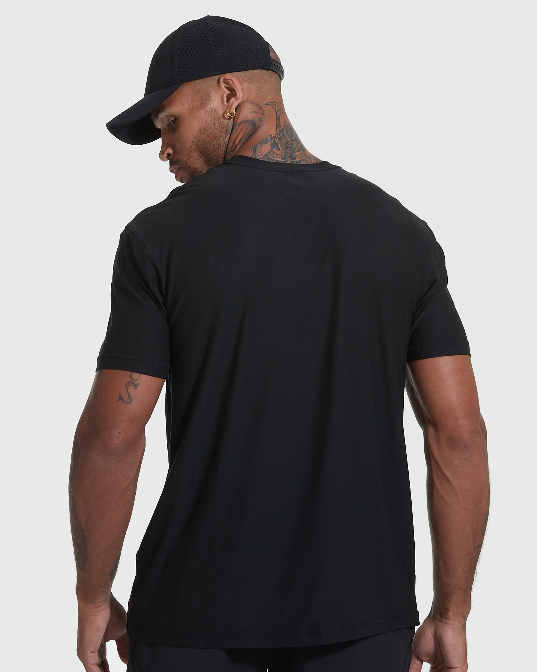 Black Active Crew Neck Tee sold by True Classic product image thumbnail 4