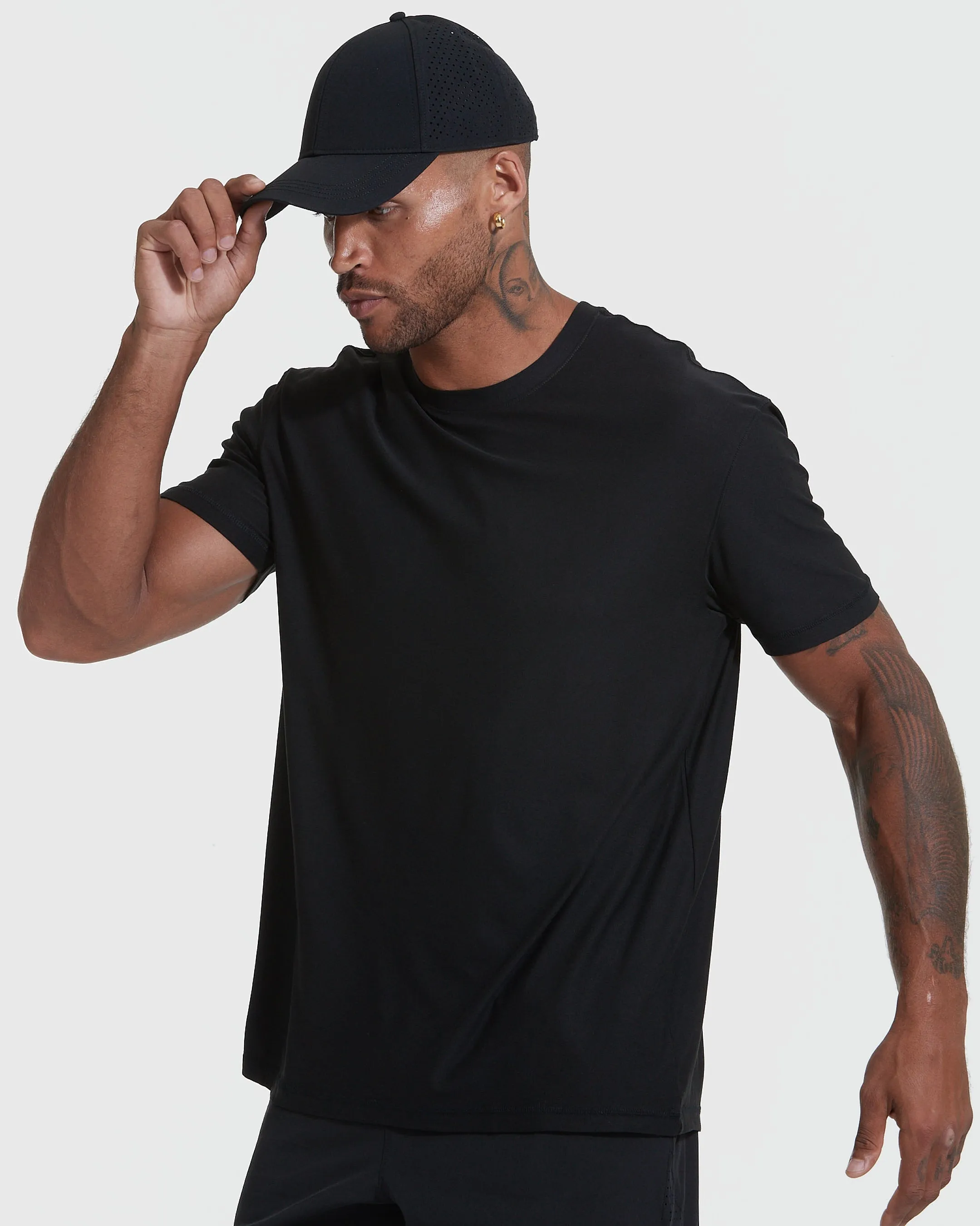 Black Active Crew Neck Tee sold by True Classic product image thumbnail 3