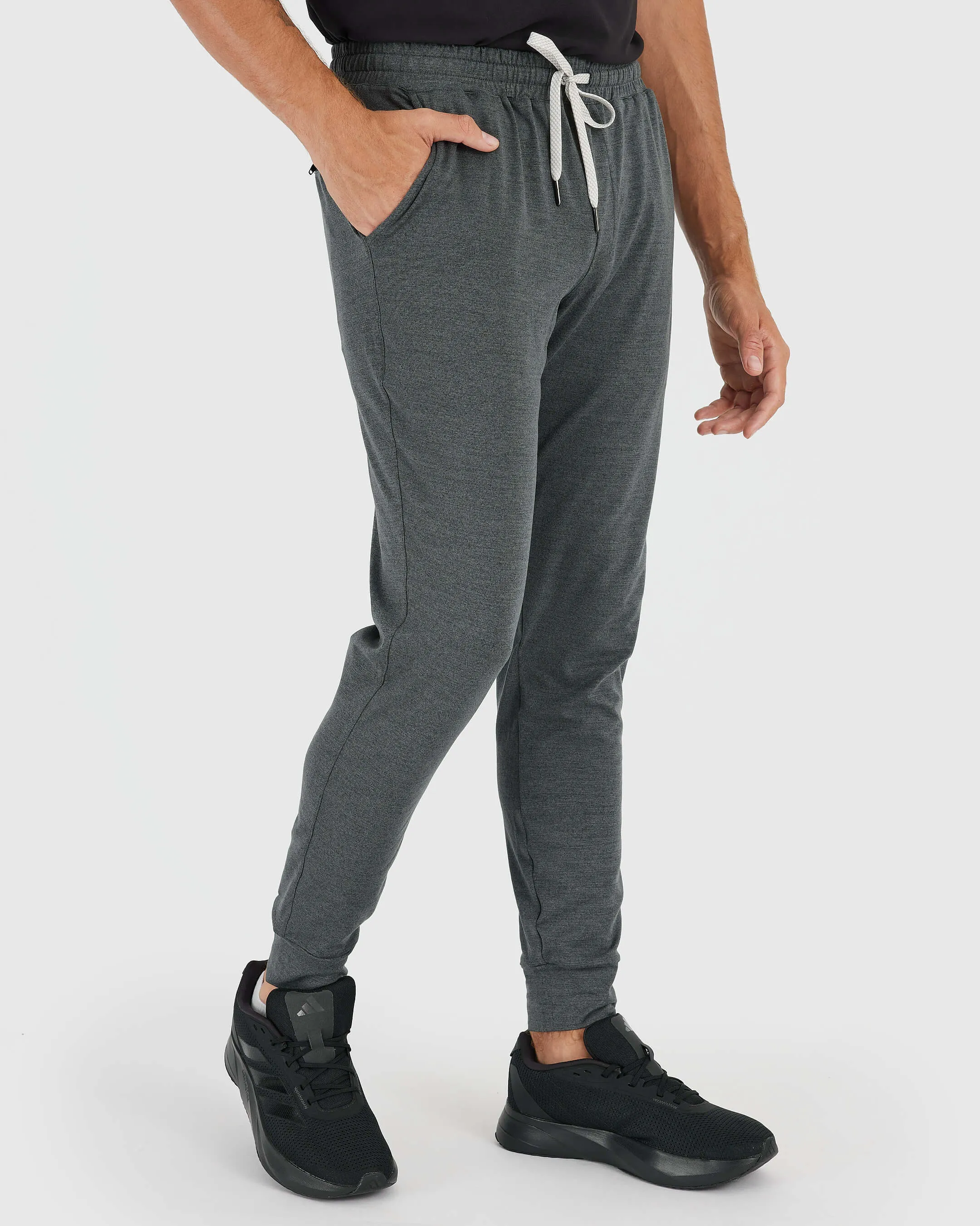 Charcoal Heather Gray Active Joggers sold by True Classic product image thumbnail 4
