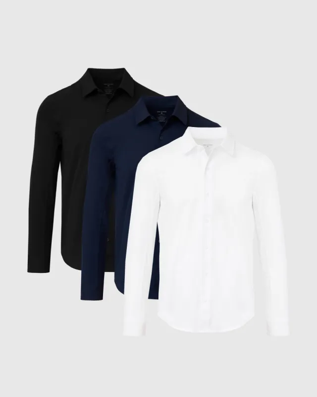 Staple Commuter Long Sleeve Shirt 3-Pack sold by True Classic