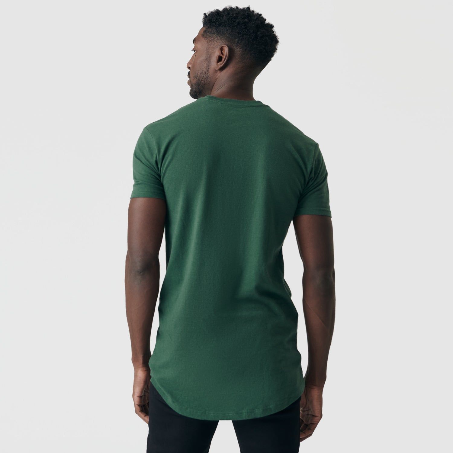 Hunter Green Tall Round Hem Crew Neck T-Shirt sold by True Classic product image thumbnail 3