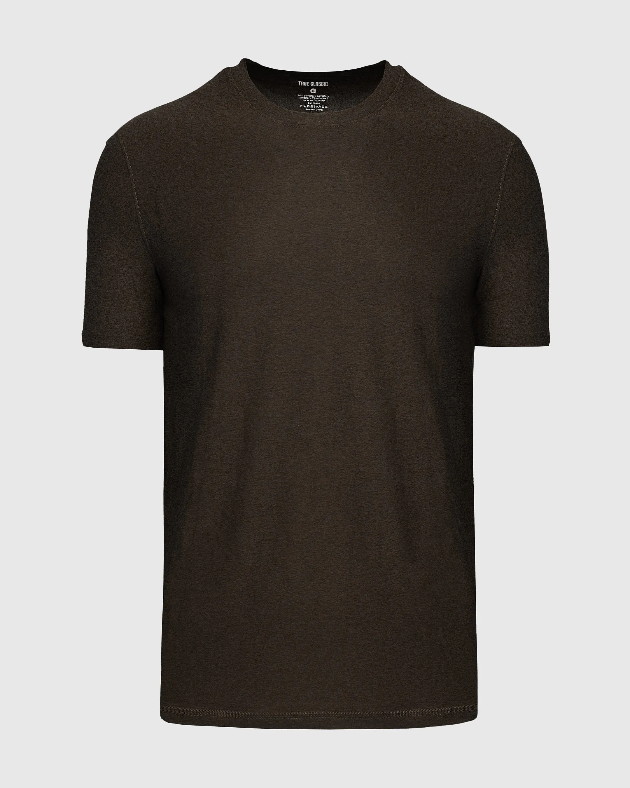 Dark Heather Cocoa Active Crew Neck Tee sold by True Classic product image thumbnail 2