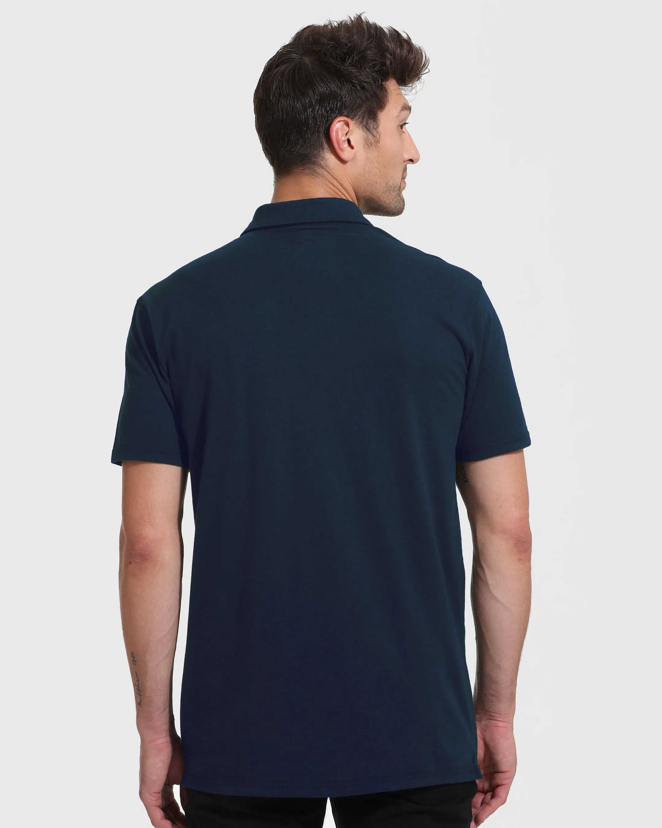 Navy Short Sleeve Tall Polo sold by True Classic product image thumbnail 4