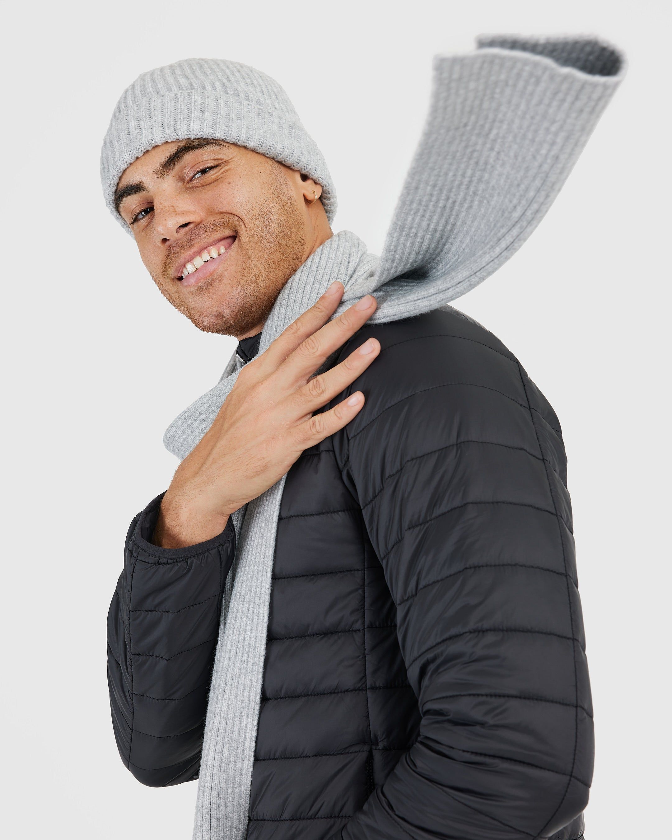 Heather Gray Sweater Scarf sold by True Classic product image thumbnail 4