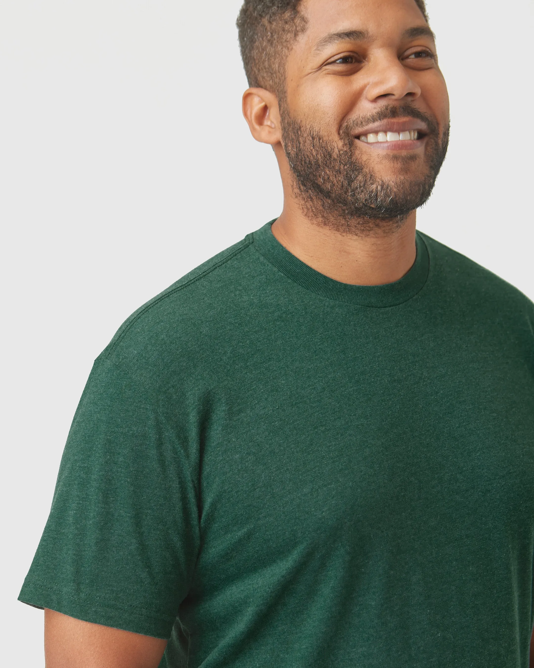 Evergreen Heather Short Sleeve Crew Neck Tee sold by True Classic product image thumbnail 5