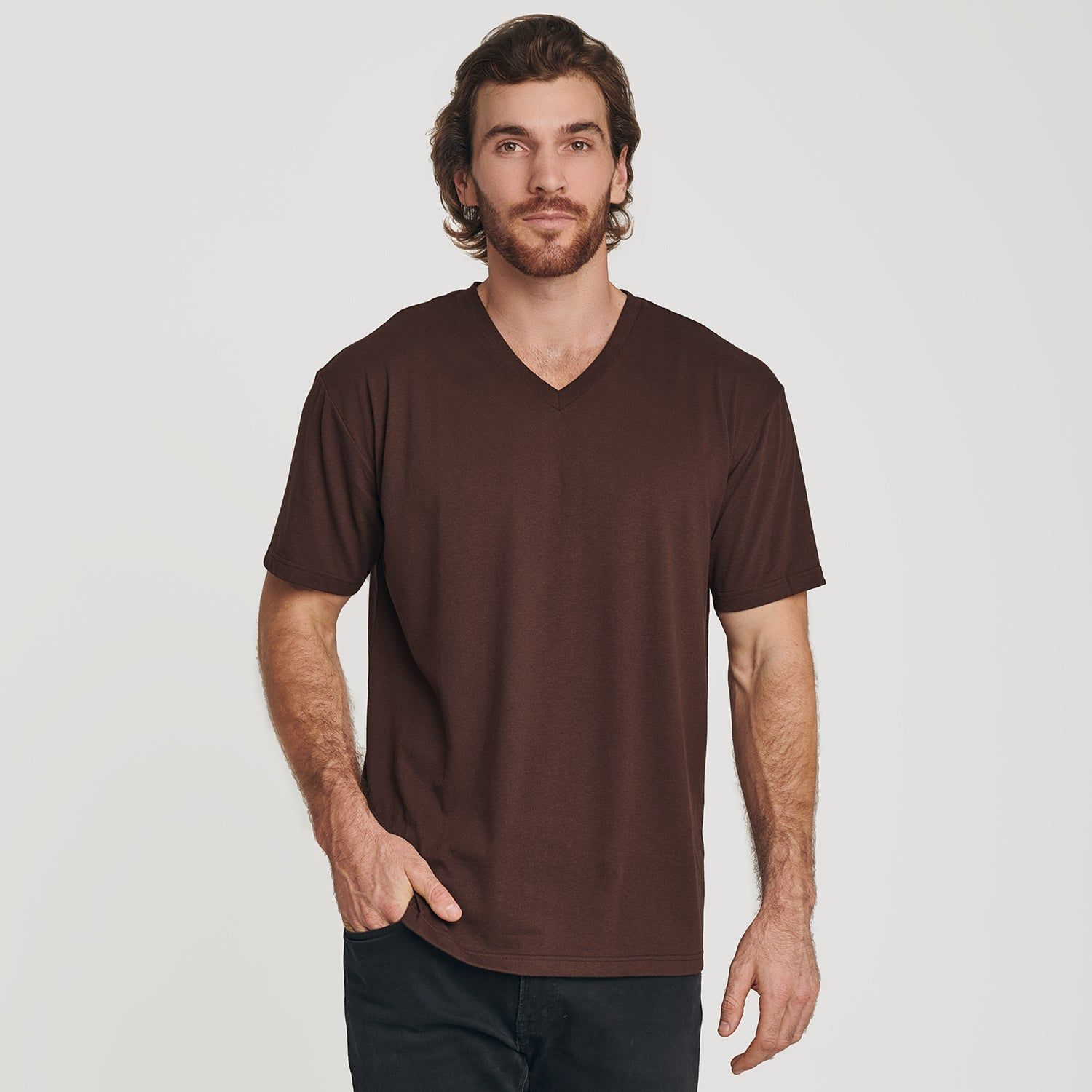 Coffee V-Neck T-Shirt sold by True Classic