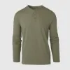 Military Green Classic Long Sleeve Henley sold by True Classic