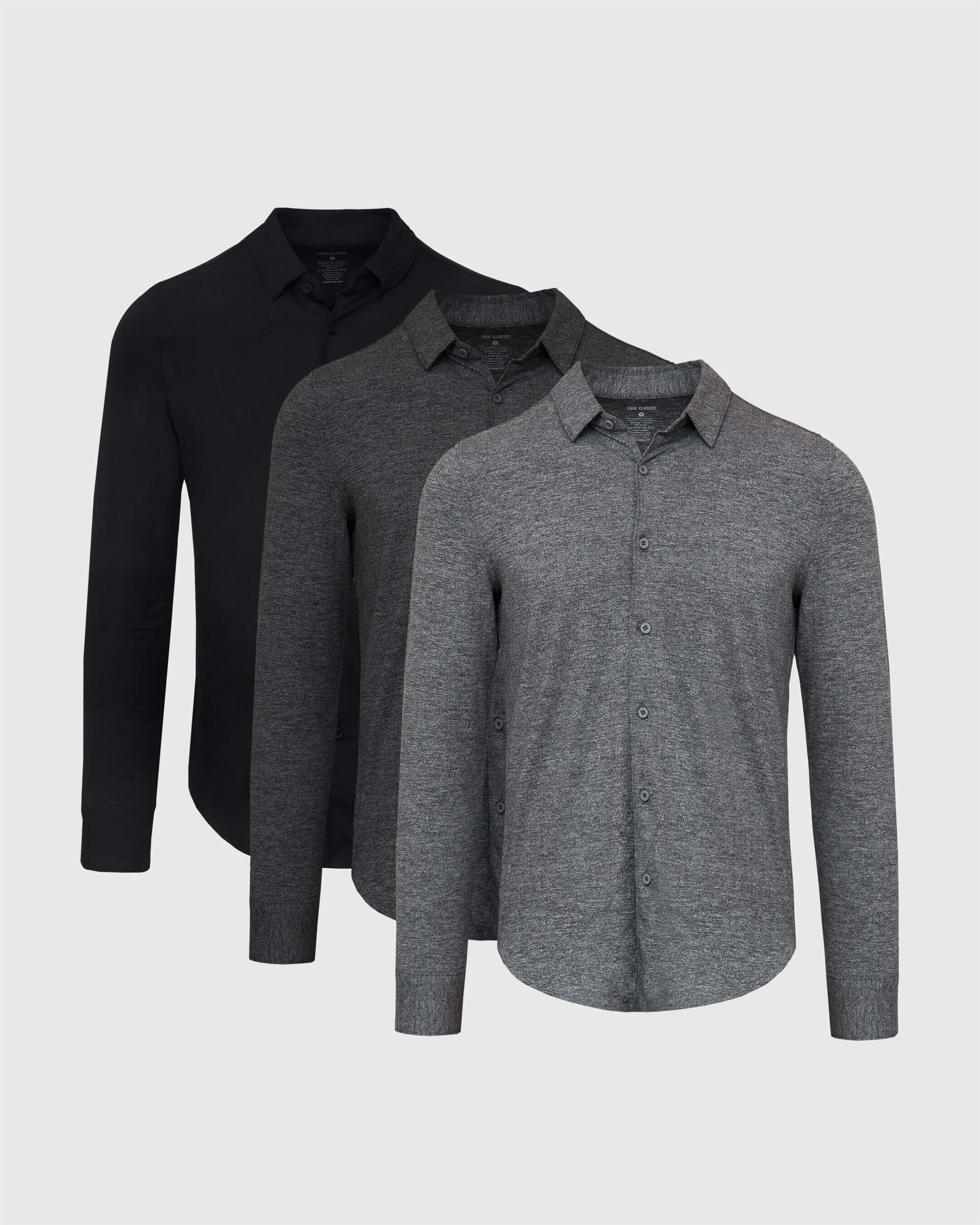 Neutral Long Sleeve Do-It-All Comfort Shirt 3-Pack sold by True Classic