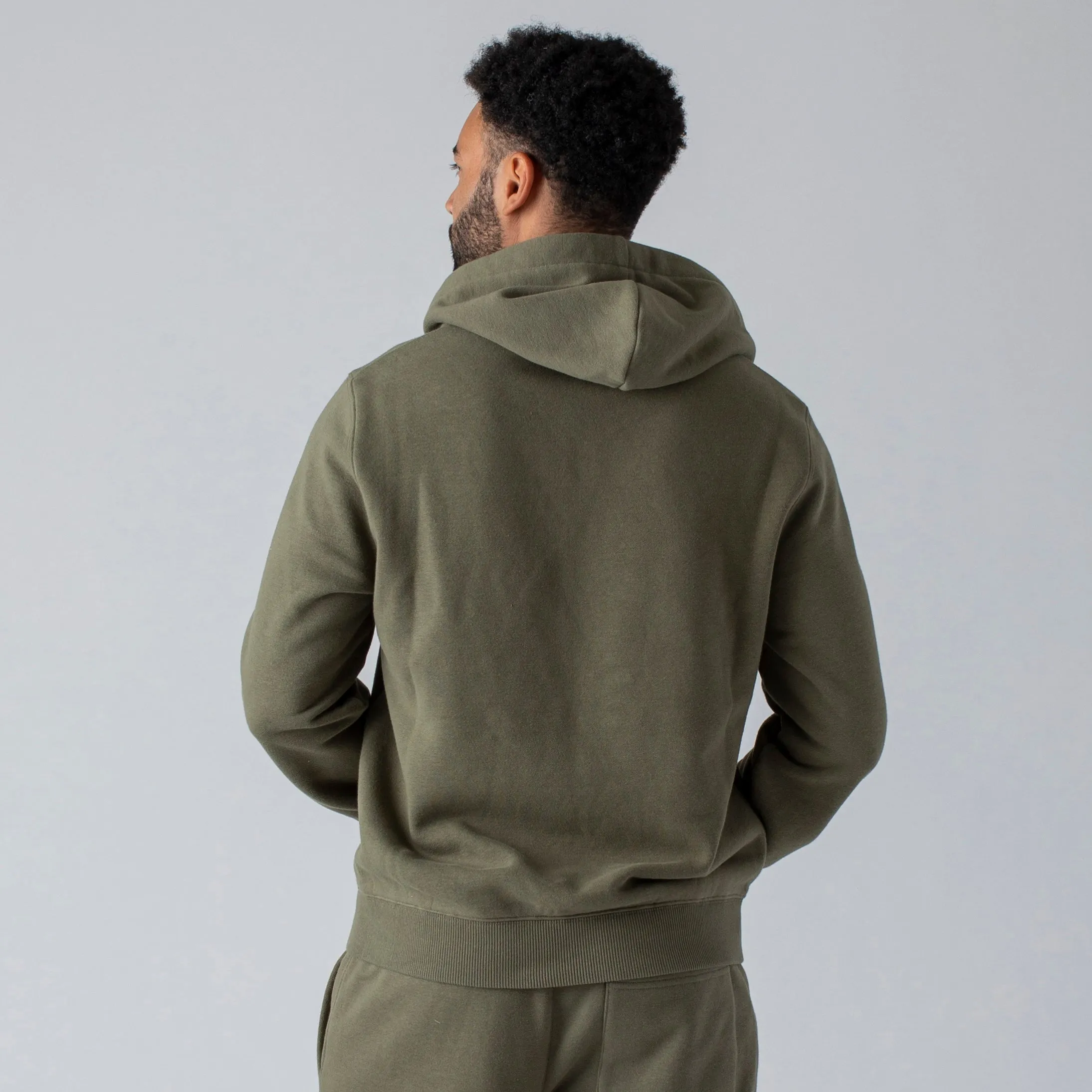 Military Green Fleece Zip Hoodie and Jogger Set sold by True Classic product image thumbnail 4