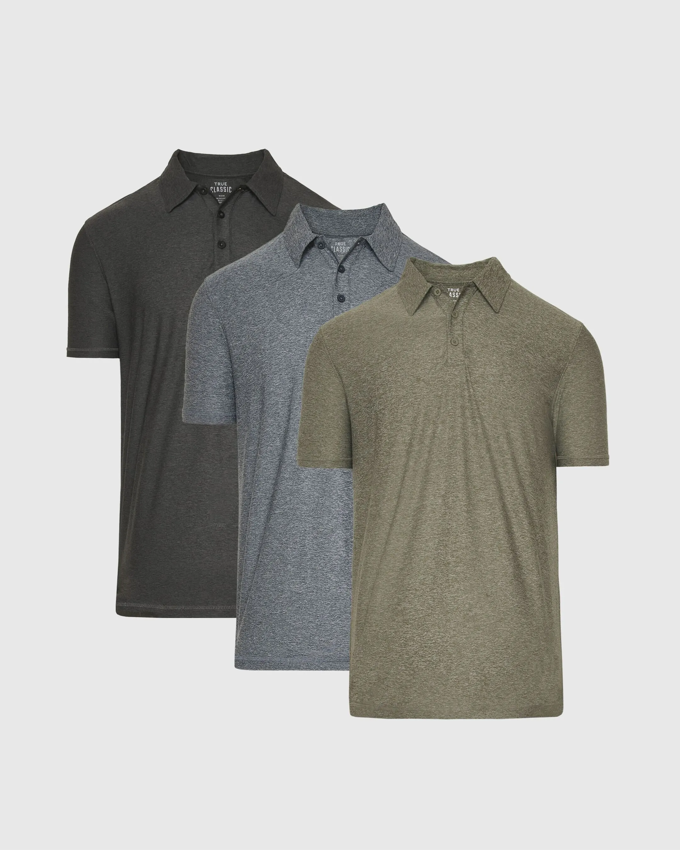 Heather Active Polo 3-Pack sold by True Classic