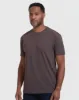 Heather Dark Oak Short Sleeve Crew Neck Tee sold by True Classic