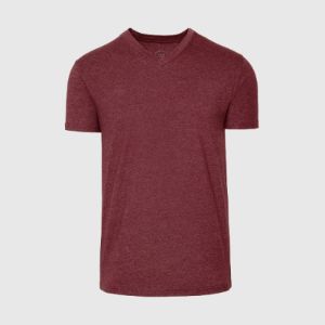 Heather Burgundy V-Neck T-Shirt sold by True Classic