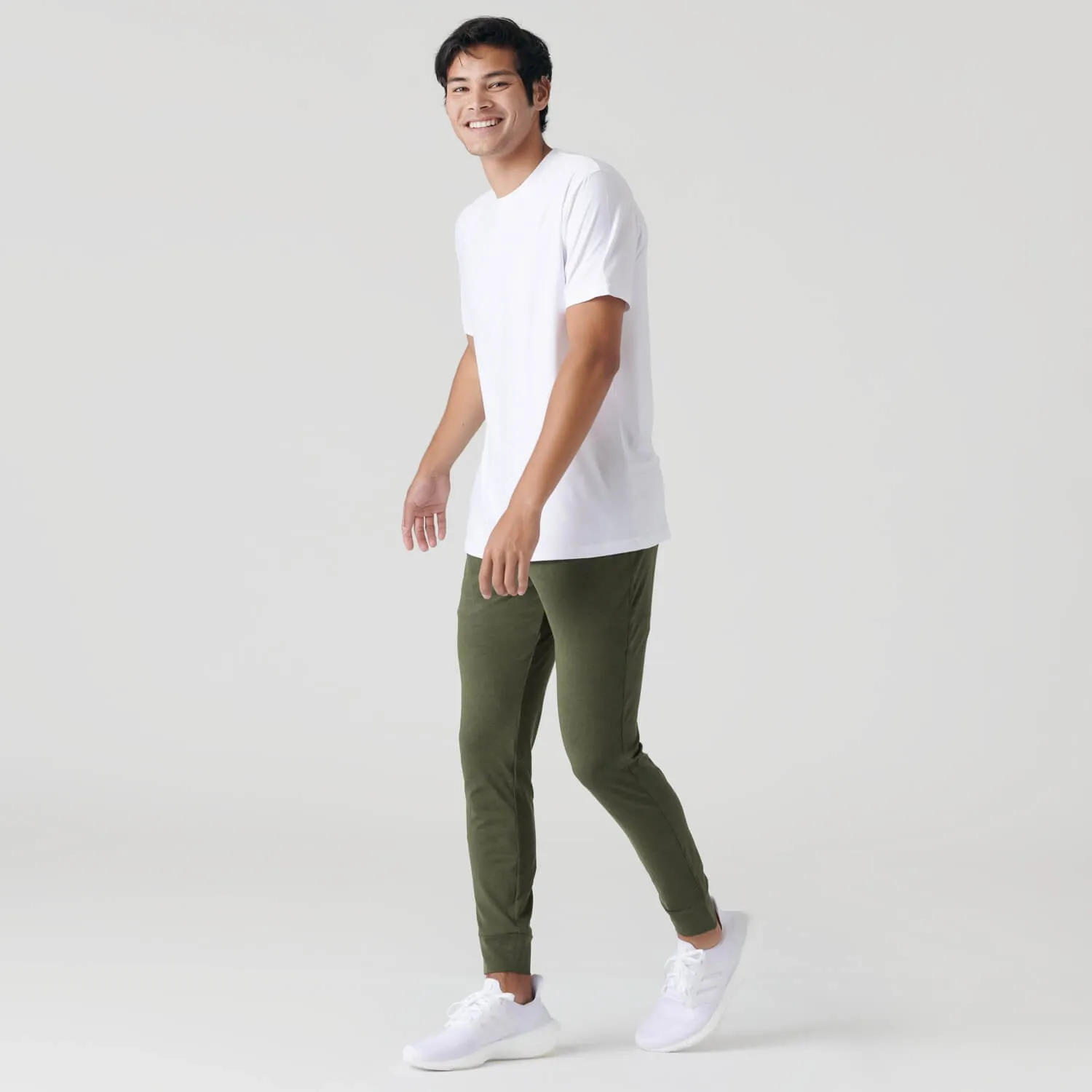 Dark Heather Military Green Active Joggers sold by True Classic product image thumbnail 5
