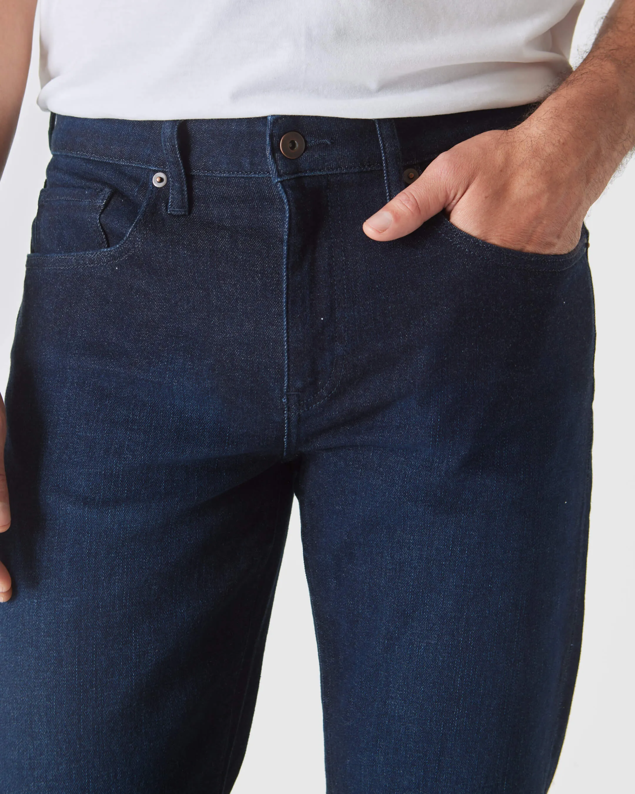 Indigo Rinse Straight Authentic Denim Jeans sold by True Classic product image thumbnail 4