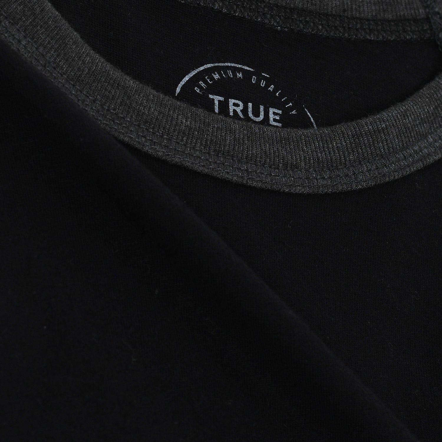 Black/Charcoal Heather Baseball Raglan sold by True Classic product image thumbnail 5