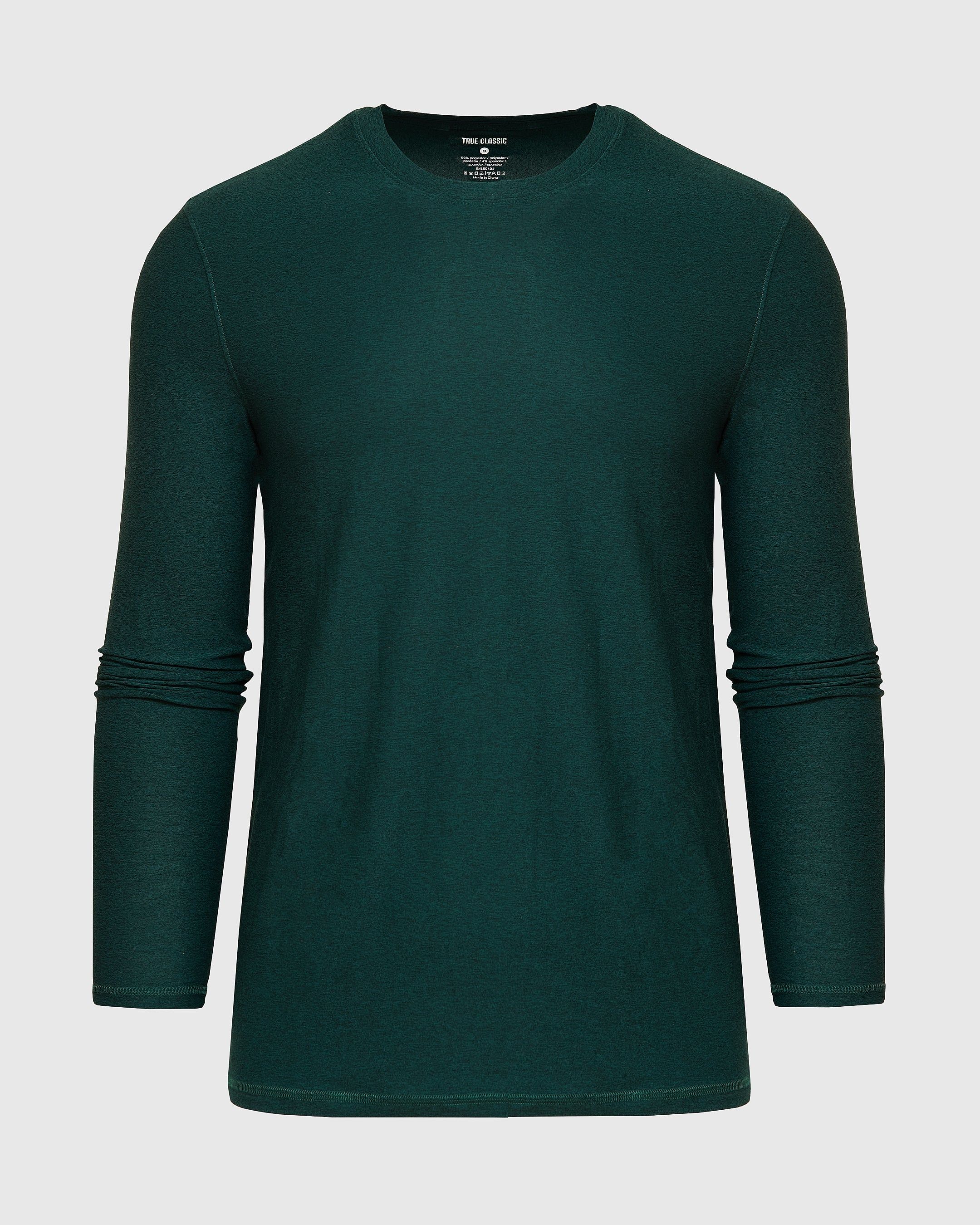 Evergreen Heather Active Long Sleeve Crew T-Shirt sold by True Classic product image thumbnail 2