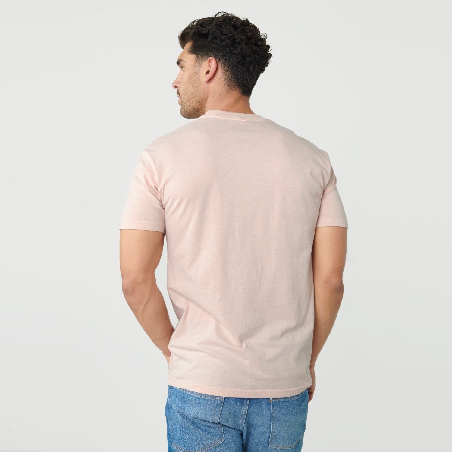 Dusty Pink Crew Neck T-Shirt sold by True Classic product image thumbnail 3