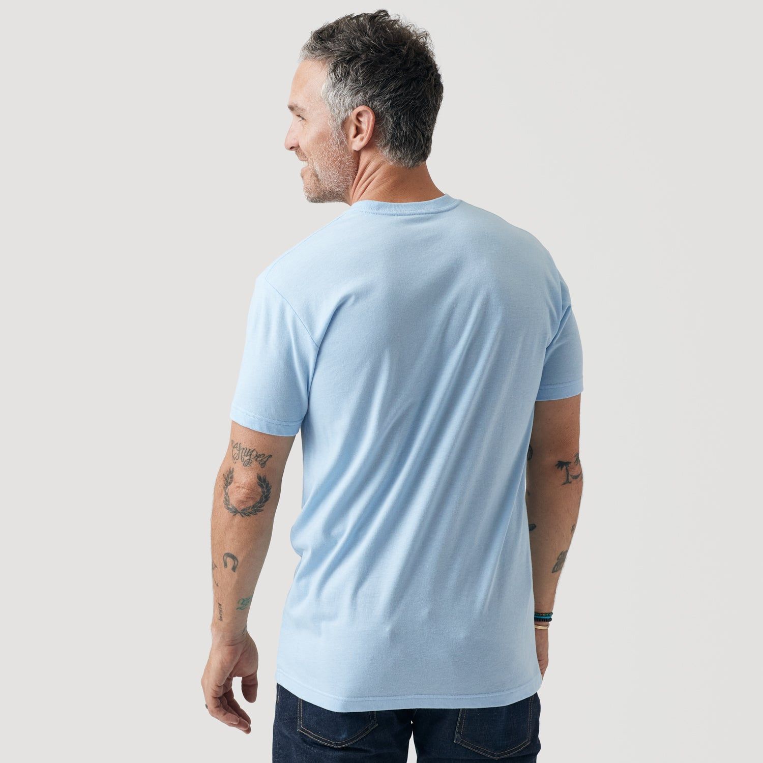 Oxford Blue Crew Neck T-Shirt sold by True Classic product image thumbnail 3