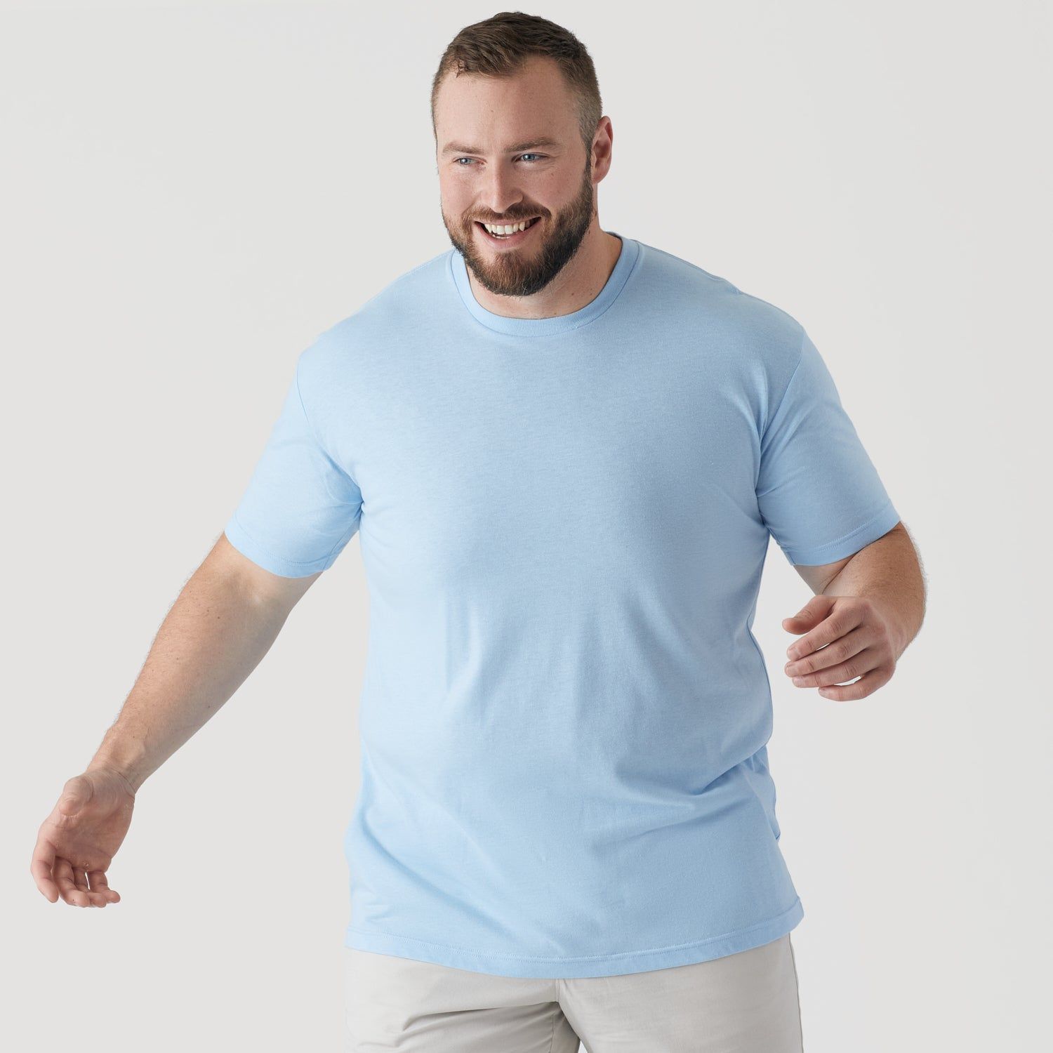 Oxford Blue Crew Neck T-Shirt sold by True Classic product image thumbnail 5