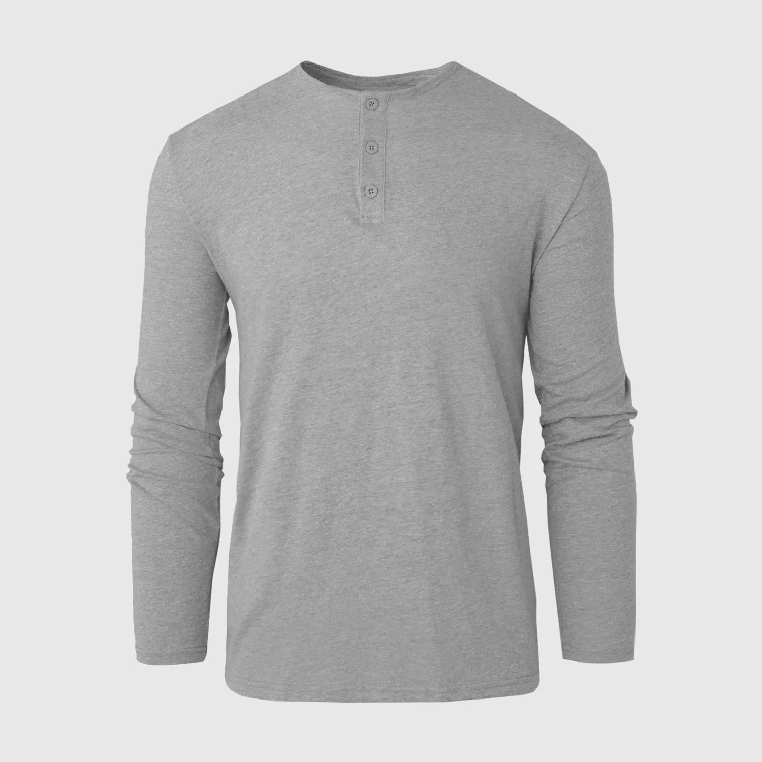 Heather Gray Classic Long Sleeve Henley sold by True Classic product image thumbnail 2
