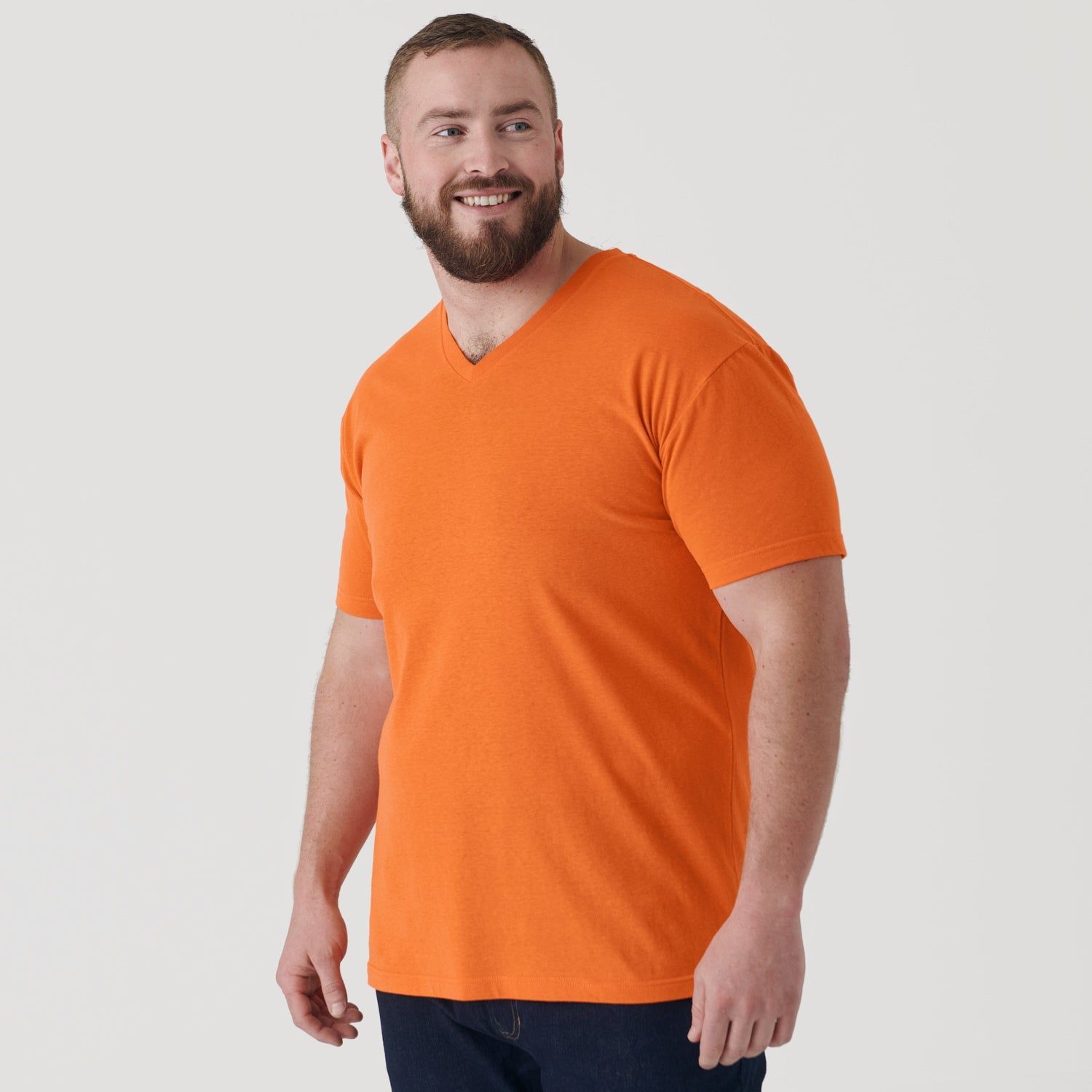 Orange V-Neck T-Shirt sold by True Classic product image thumbnail 5