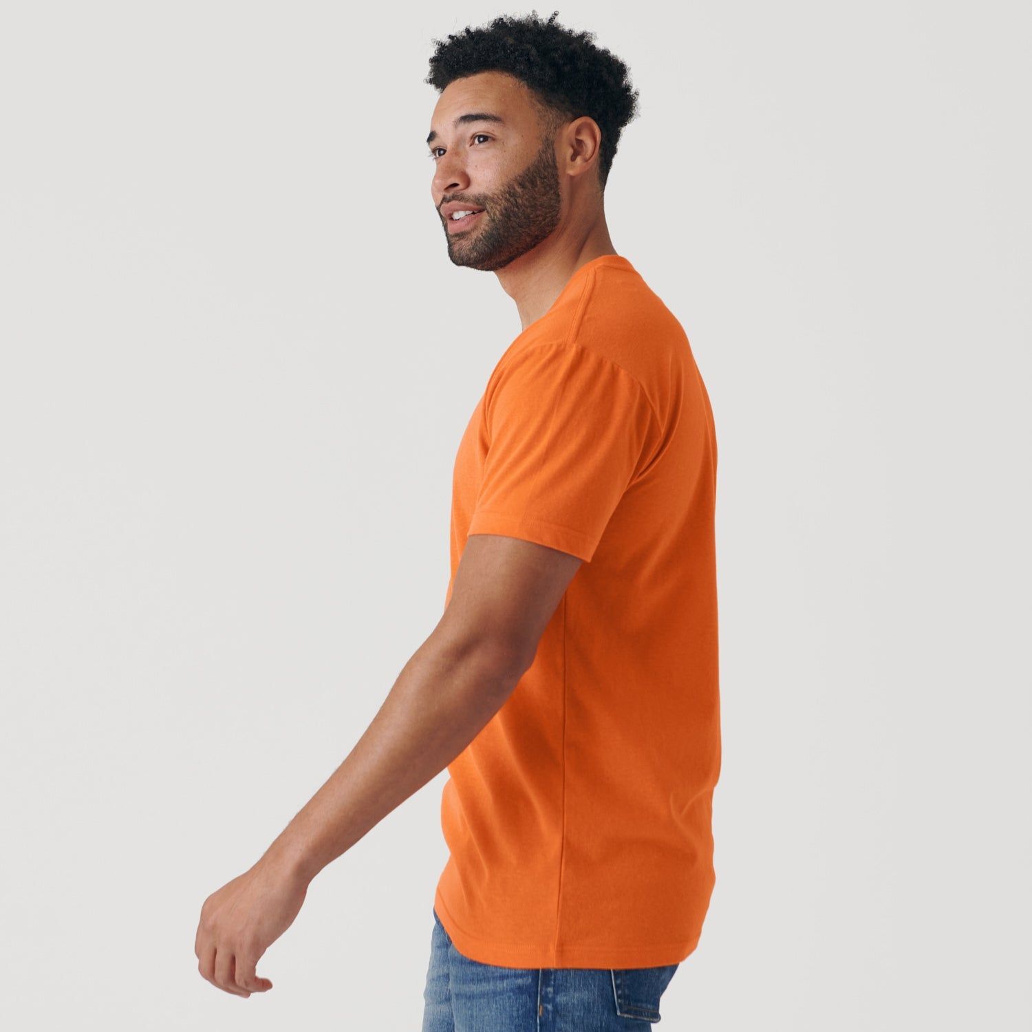 Orange V-Neck T-Shirt sold by True Classic product image thumbnail 4