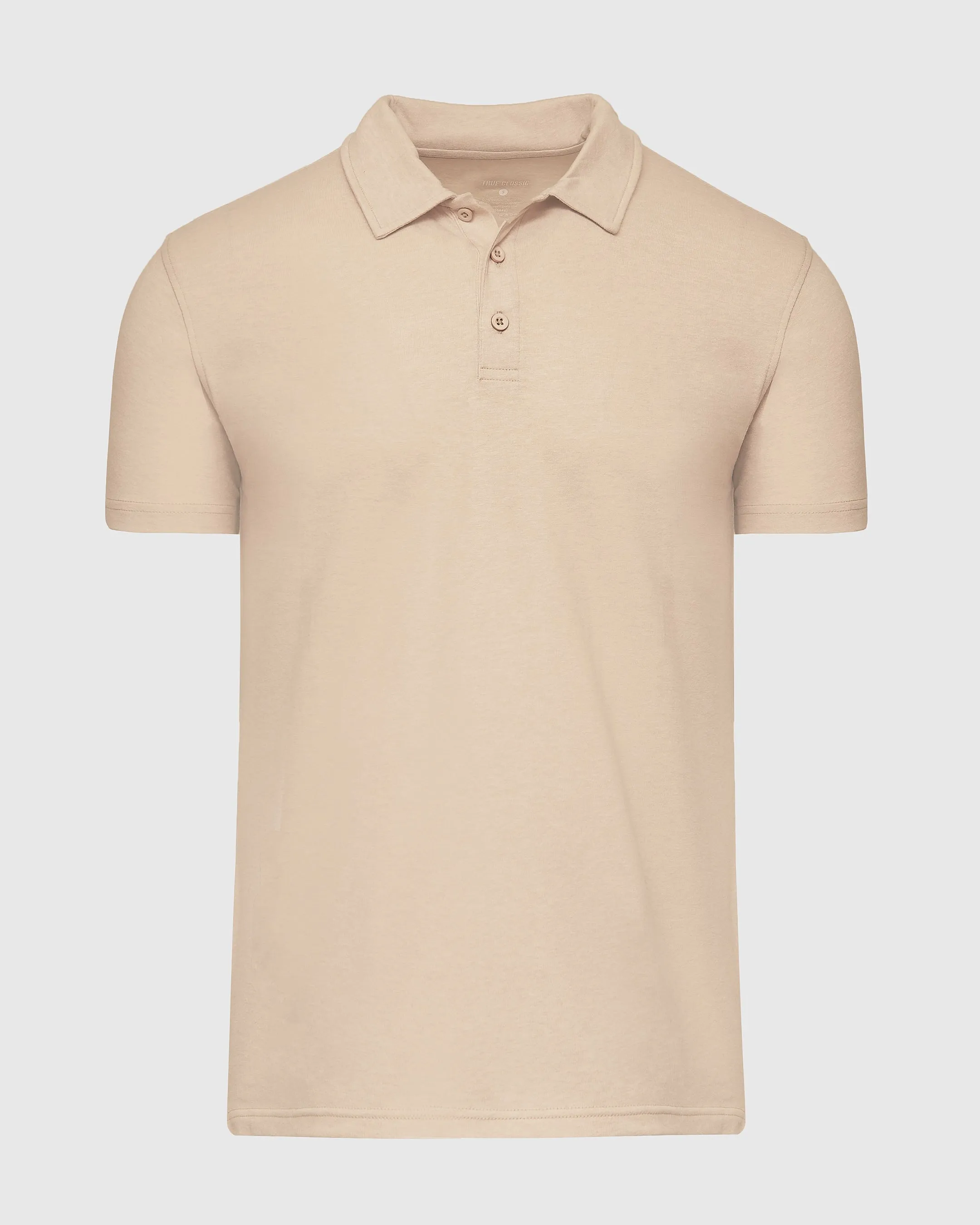 Light Camel Cream Heather Short Sleeve Polo sold by True Classic product image thumbnail 2