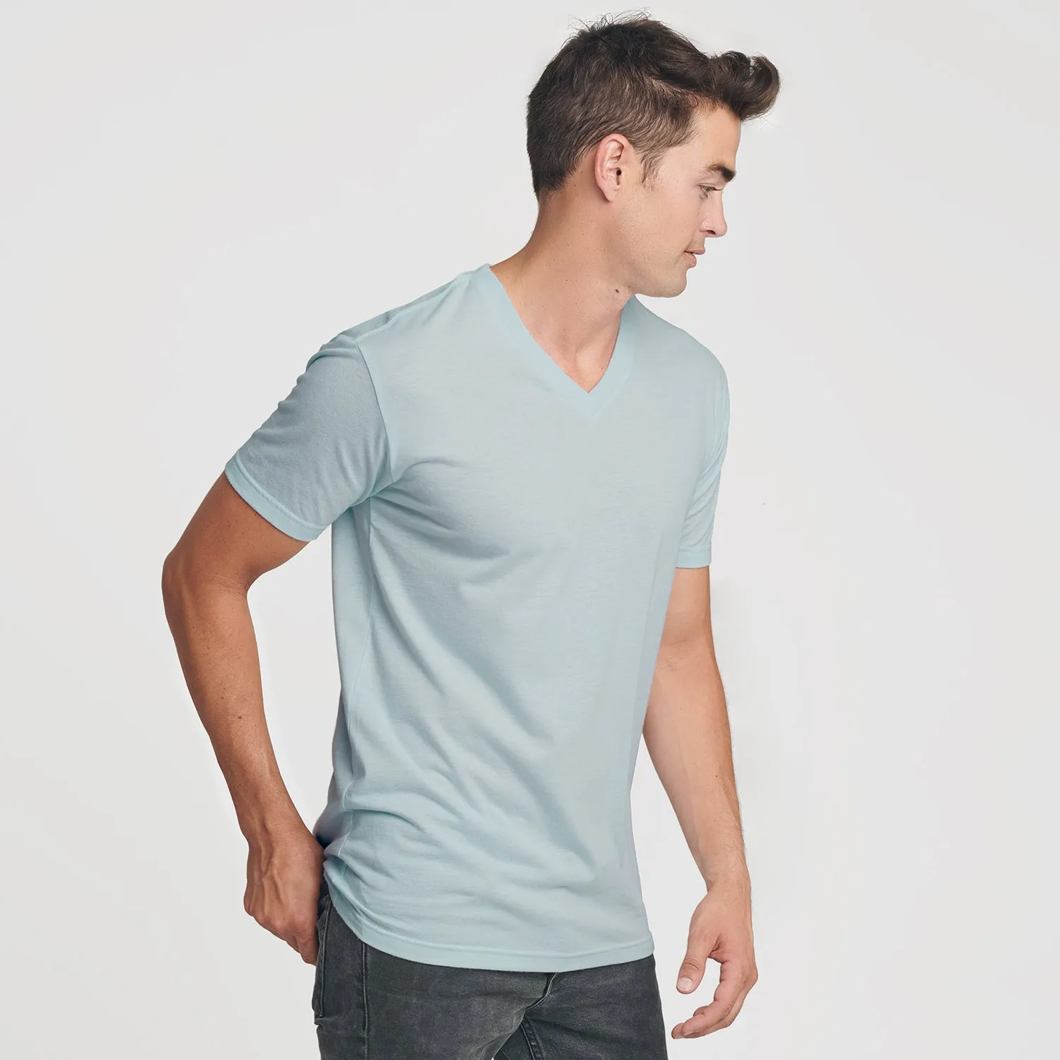Light Blue Classic V-Neck sold by True Classic product image thumbnail 4
