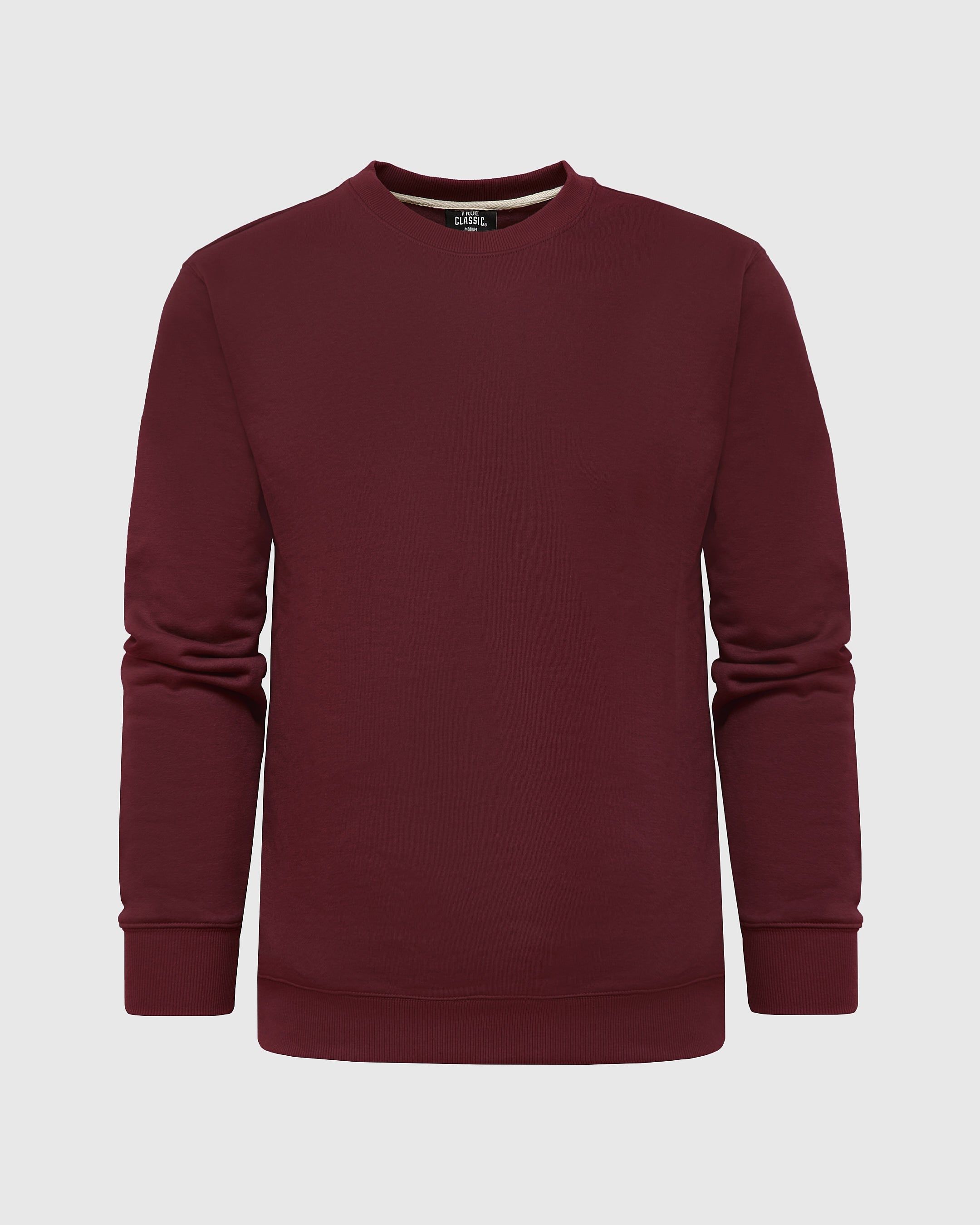 Mahogany Fleece French Terry Pullover Crew Sweatshirt sold by True Classic product image thumbnail 2