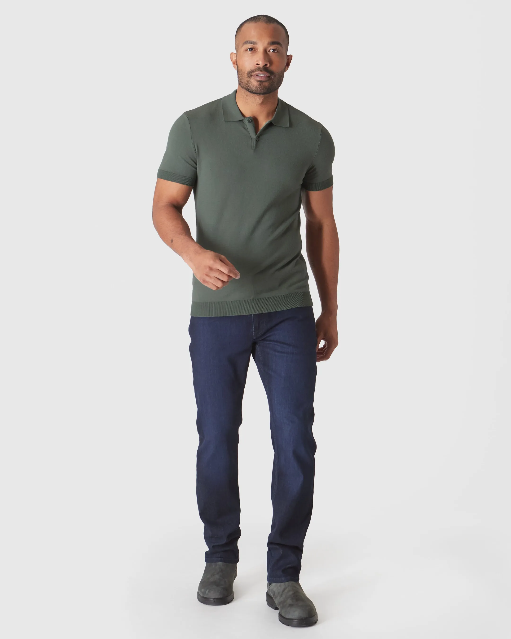 Moss Short Sleeve Sweater Polo sold by True Classic product image thumbnail 4