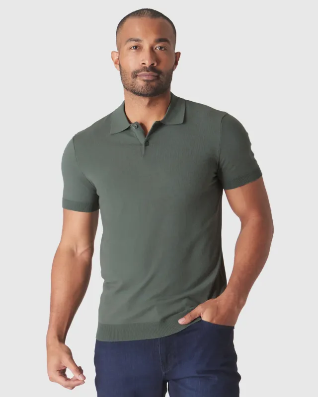 Moss Short Sleeve Sweater Polo sold by True Classic