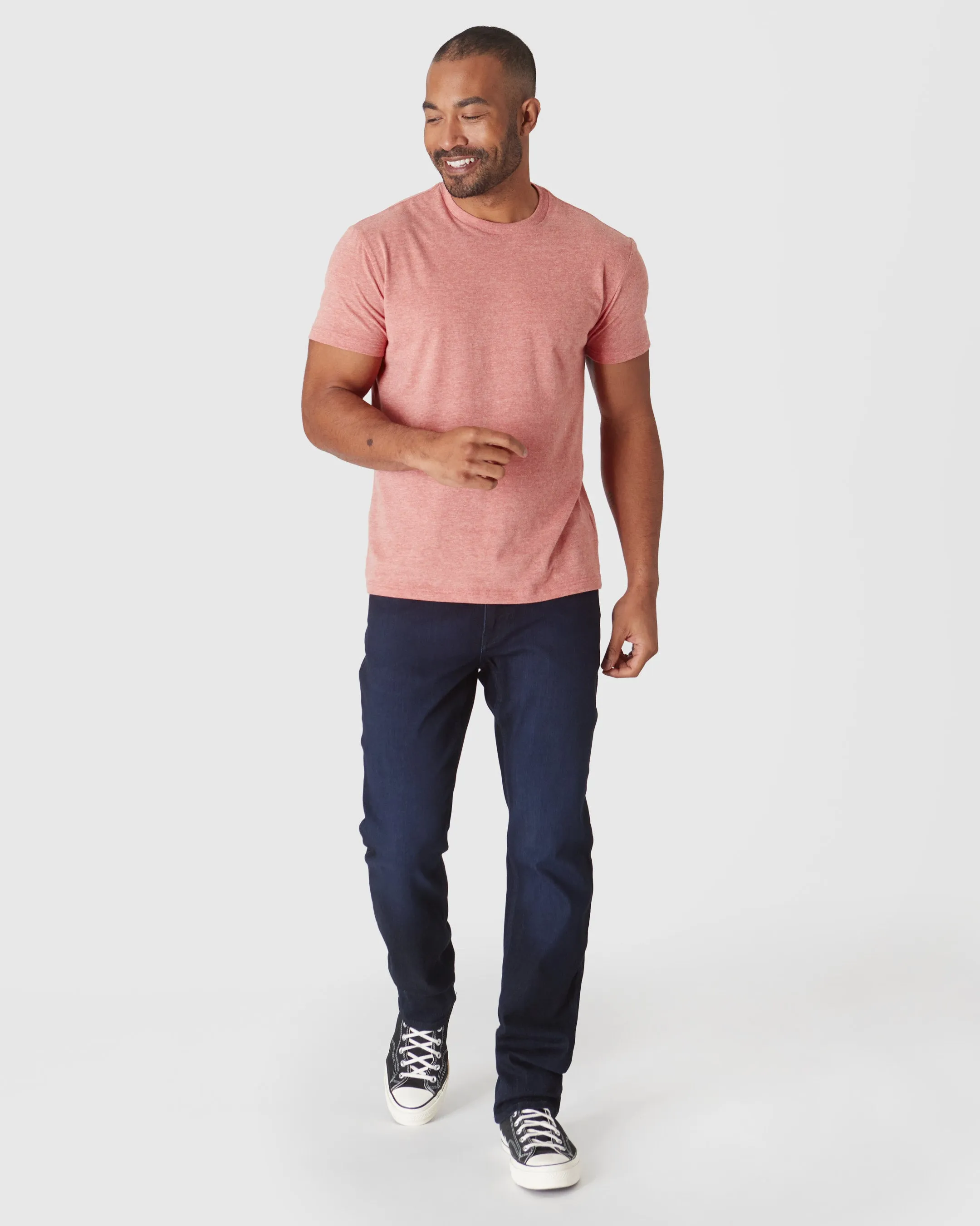 Heather Cayenne Classic Short Sleeve Crew Neck T-Shirt sold by True Classic product image thumbnail 4