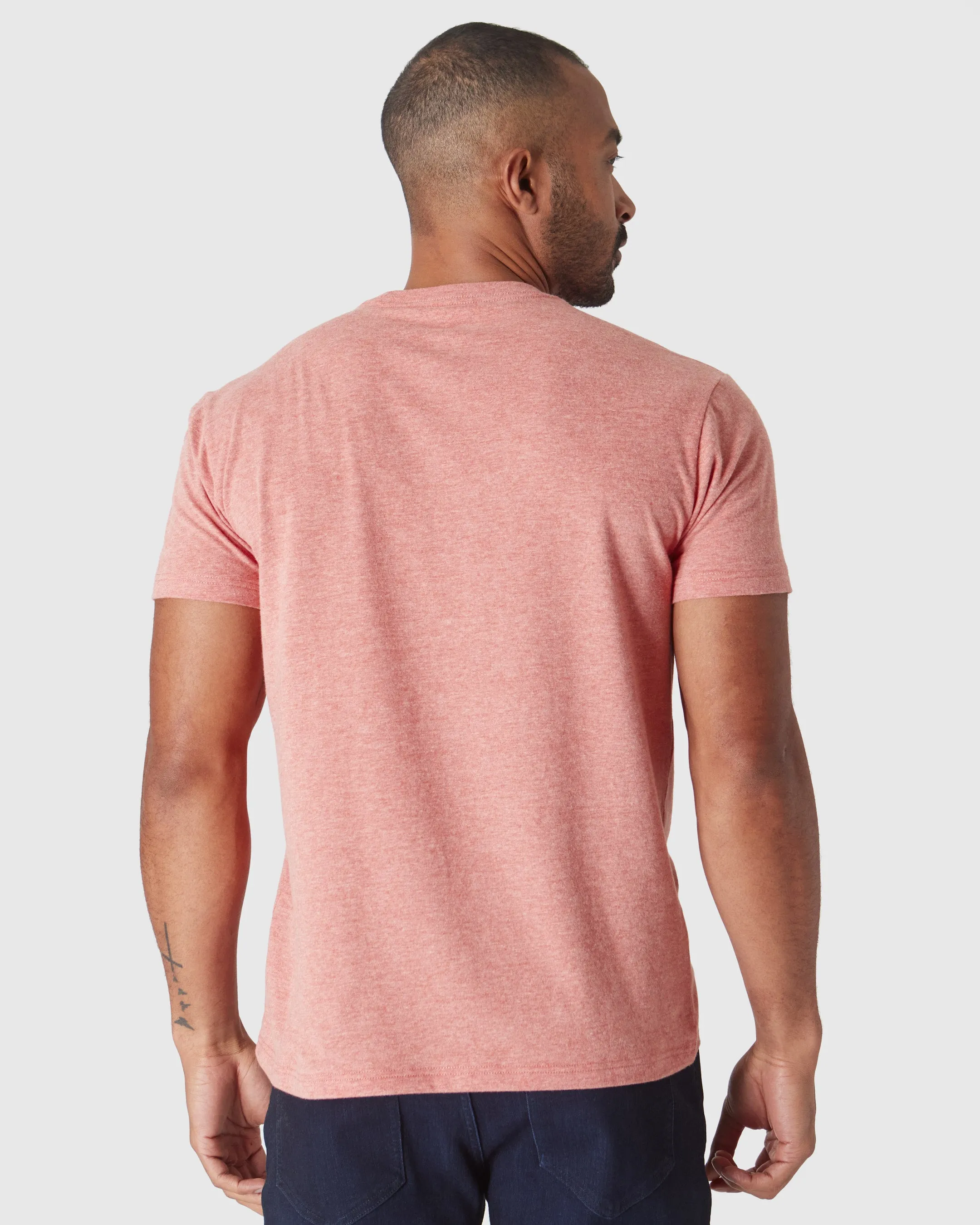 Heather Cayenne Classic Short Sleeve Crew Neck T-Shirt sold by True Classic product image thumbnail 3