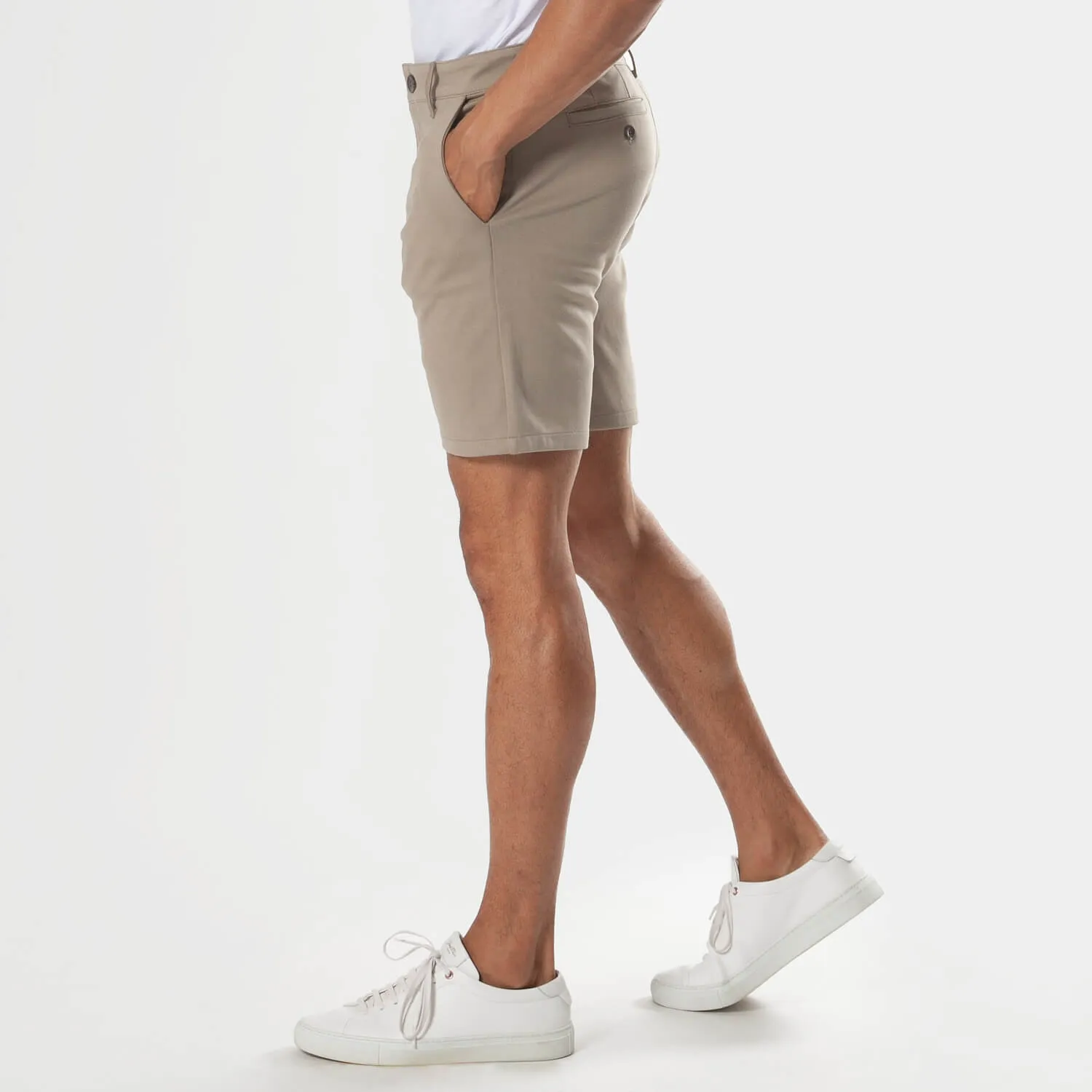 7" Khaki Comfort Knit Chino Shorts sold by True Classic product image thumbnail 4