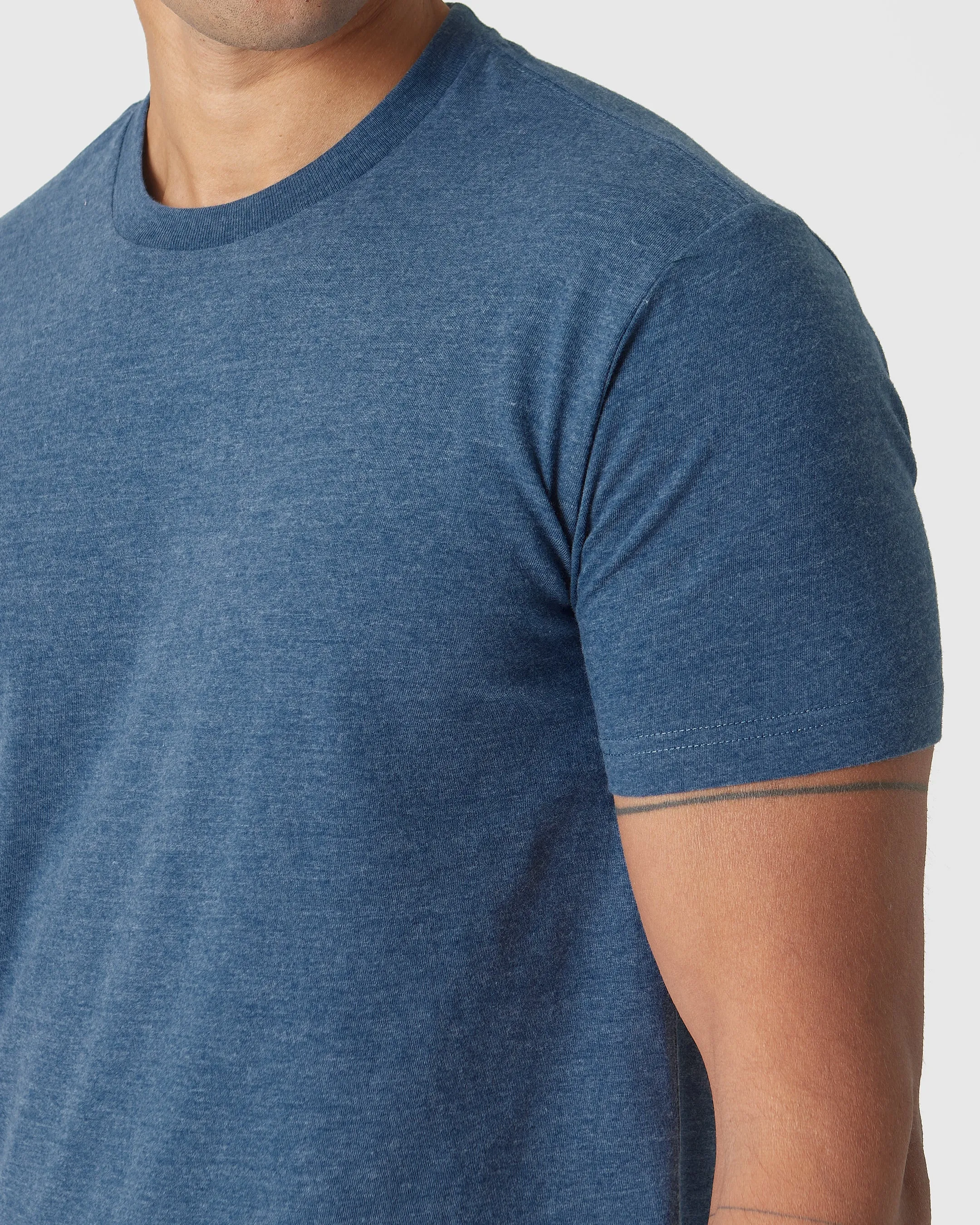 Deep Sea Blue Heather Classic Crew sold by True Classic product image thumbnail 5