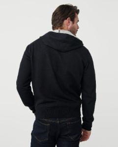 Black Zip Fleece Hoodie sold by True Classic
