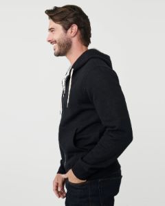 Black Zip Fleece Hoodie sold by True Classic