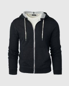 Black Zip Fleece Hoodie sold by True Classic