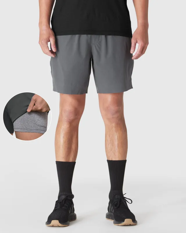 Carbon 7" 2-in-1 Training Shorts made by True Classic