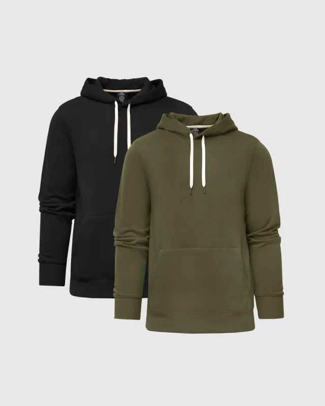 Basics Fleece French Terry Pullover Hoodie 2-Pack sold by True Classic