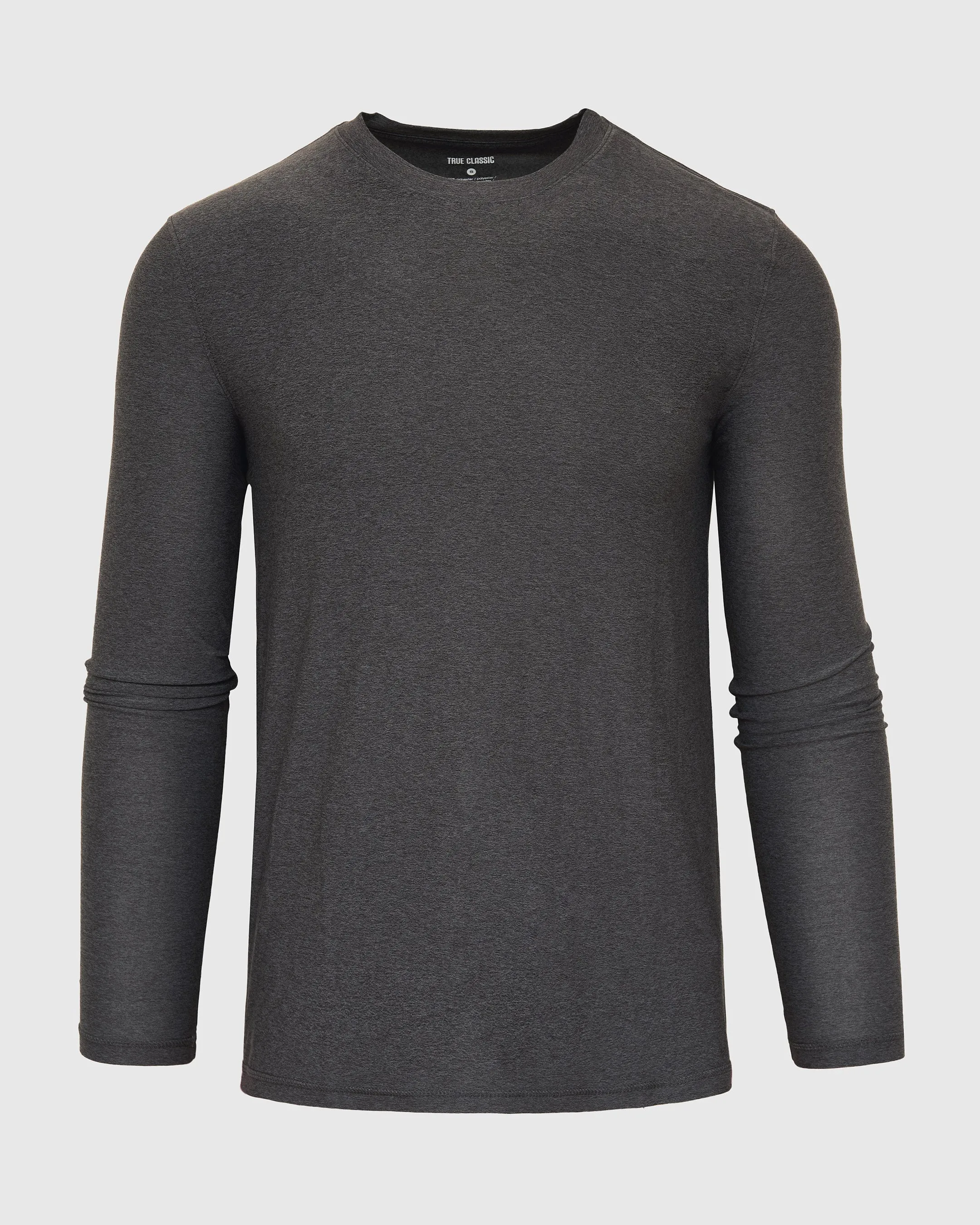 Dark Heather Tempest Long Sleeve Active Crew Neck sold by True Classic product image thumbnail 2