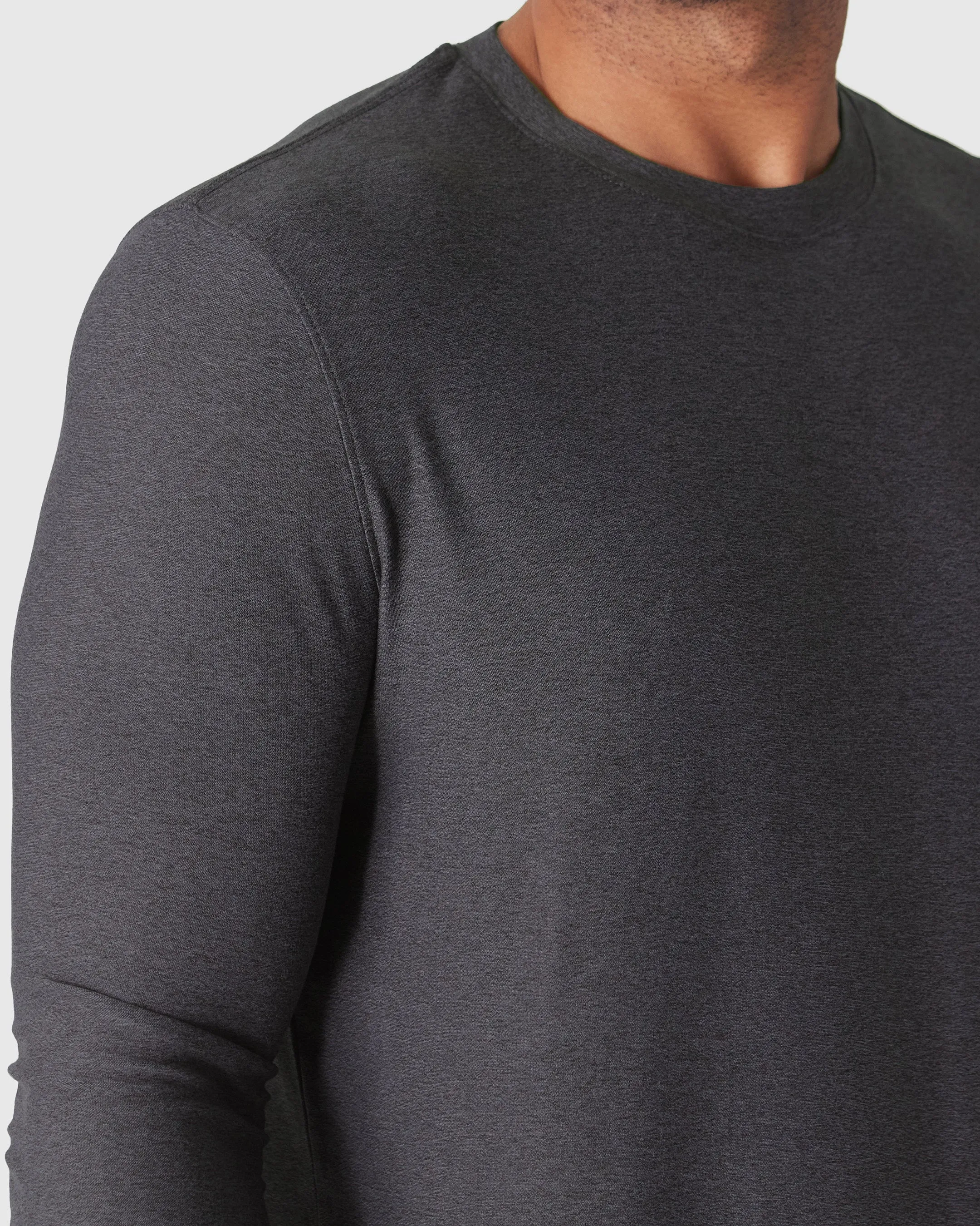 Dark Heather Tempest Long Sleeve Active Crew Neck sold by True Classic product image thumbnail 5