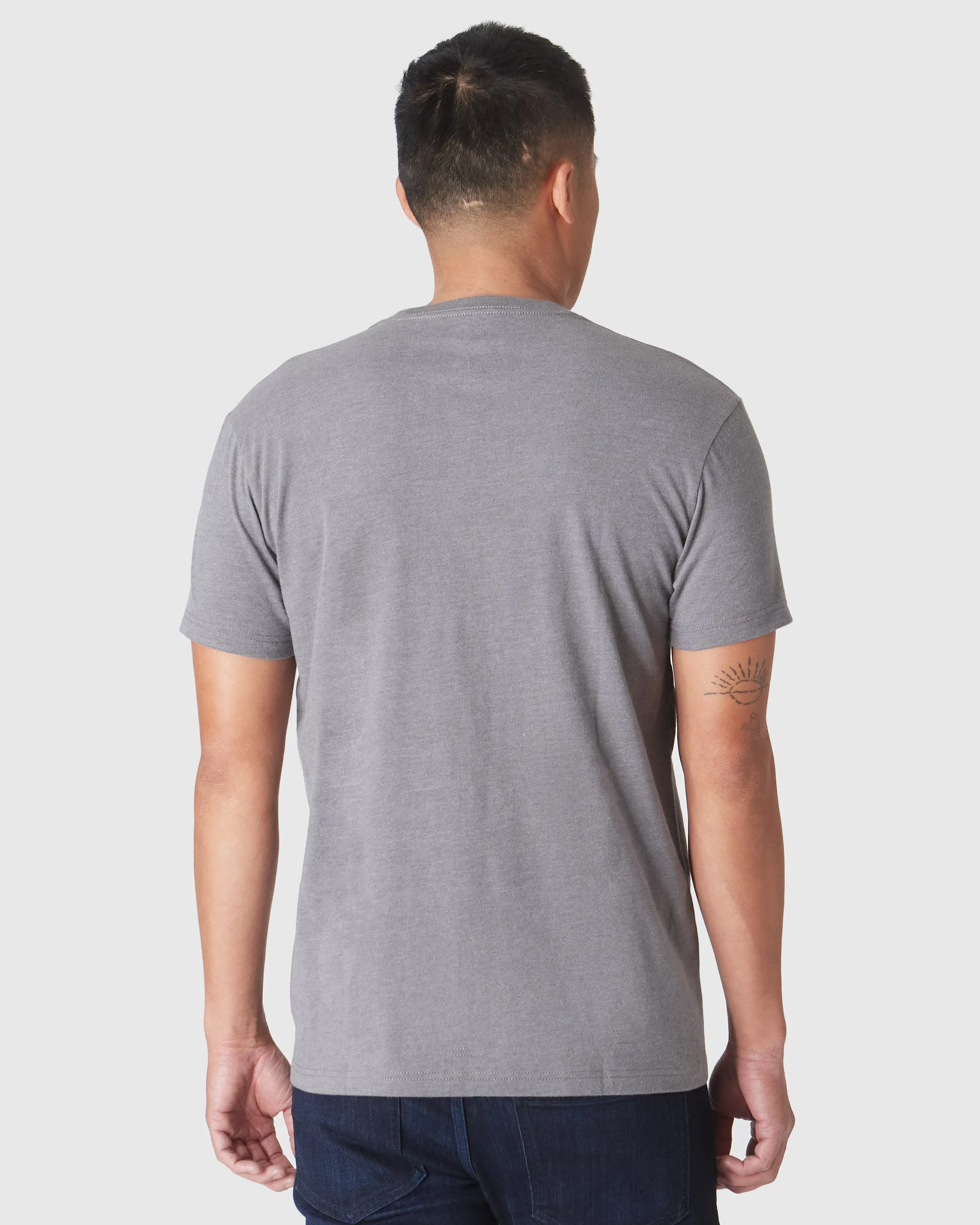 Heather Graphite Short Sleeve Crew Neck Tee sold by True Classic product image thumbnail 3