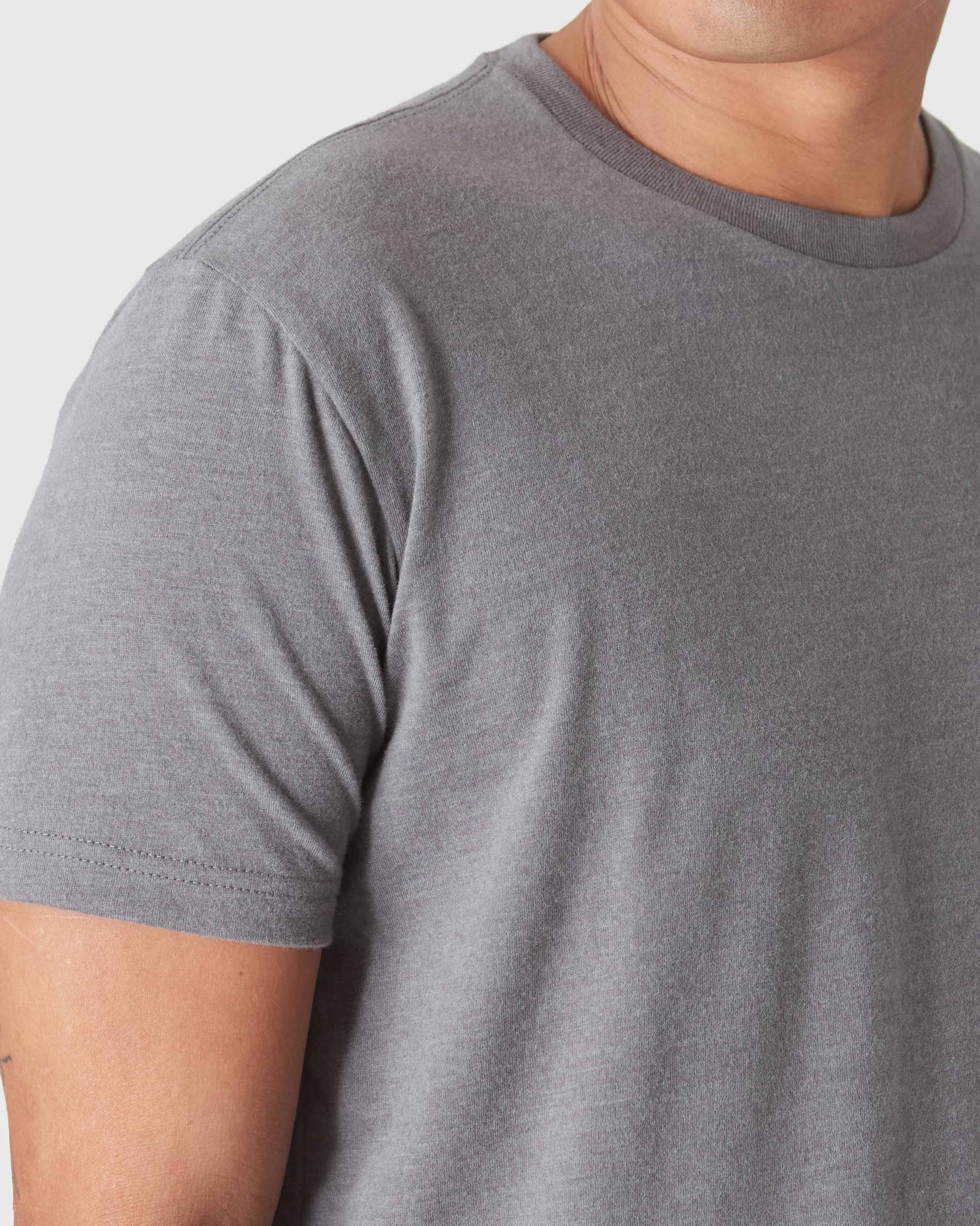 Heather Graphite Short Sleeve Crew Neck Tee sold by True Classic product image thumbnail 5