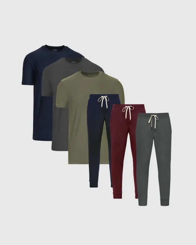 Active Crew and Jogger Set 6-Pack sold by True Classic