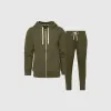 Military Green Fleece Zip Hoodie and Jogger Set sold by True Classic
