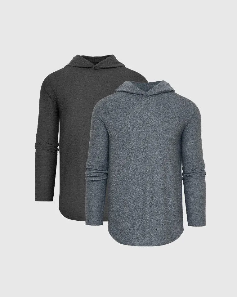 Heather Active Long Sleeve Hoodie 2-Pack sold by True Classic