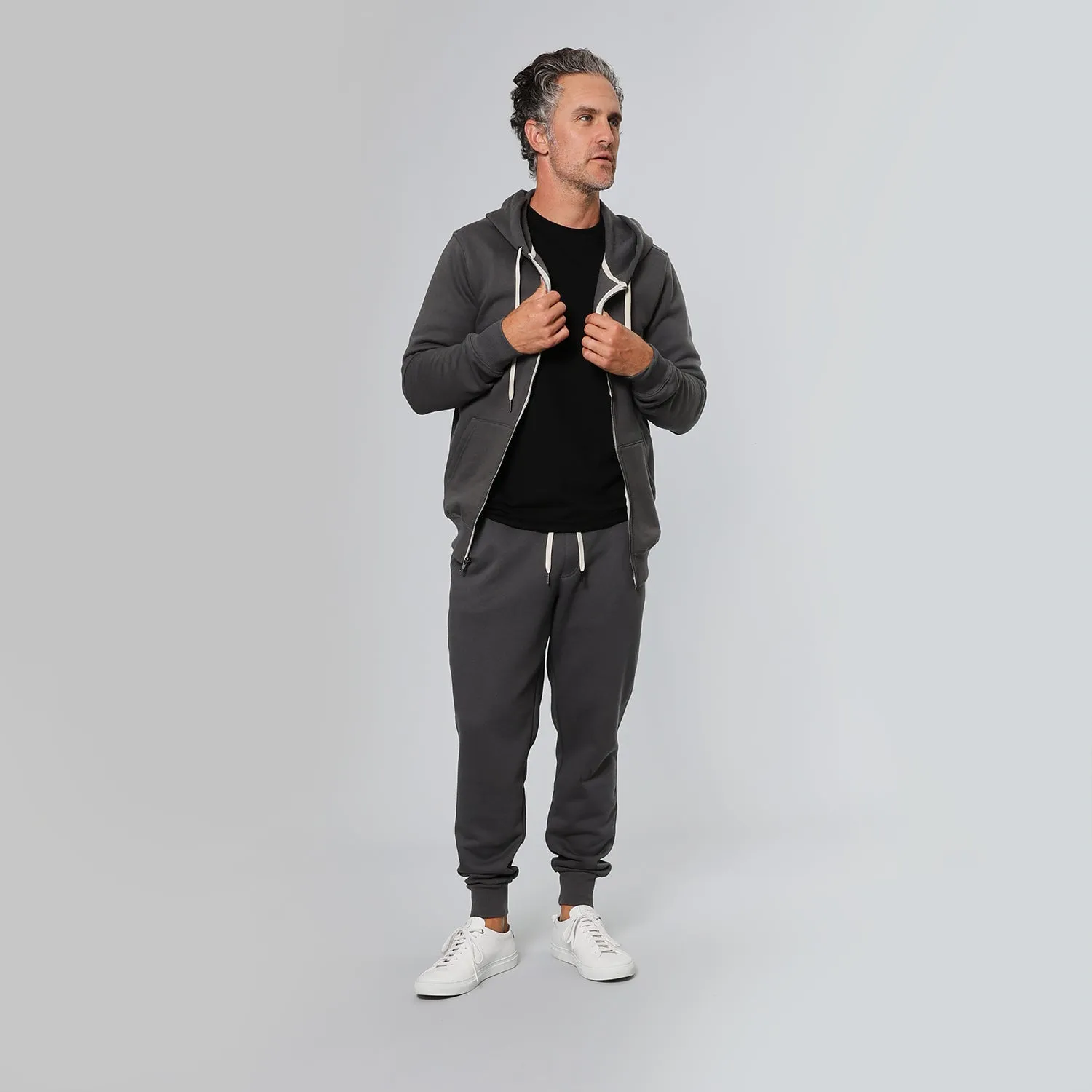 Carbon Fleece Zip Hoodie and Jogger Set sold by True Classic product image thumbnail 2